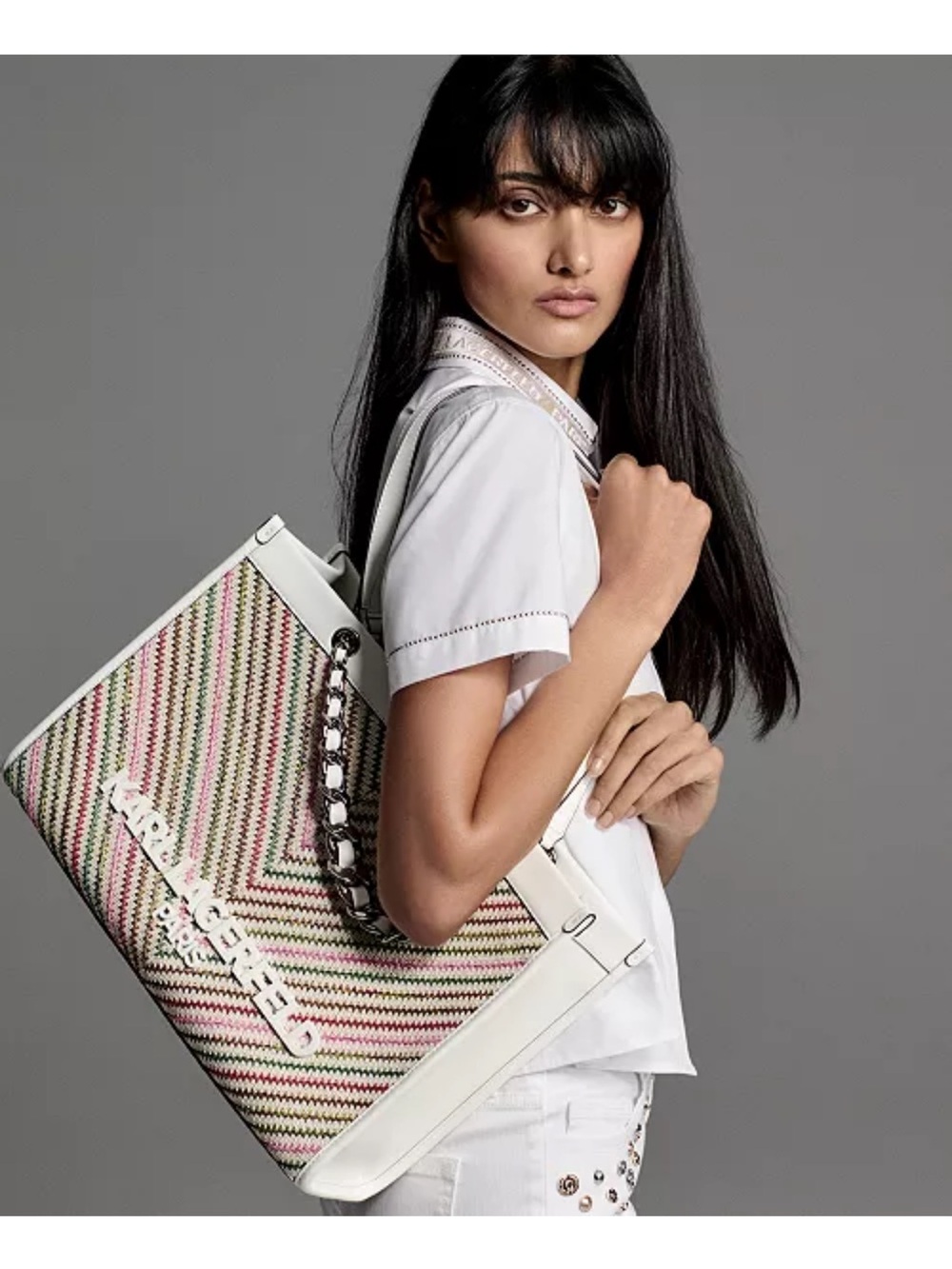 KARL LAGERFELD Paris Savoie Large Tote Bag